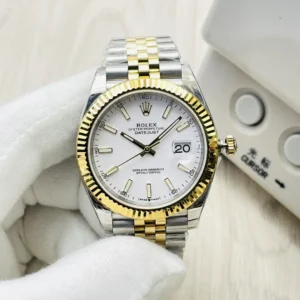 Fake Rolex Datejust White Jubilee Best Two Tone 41MM Watch