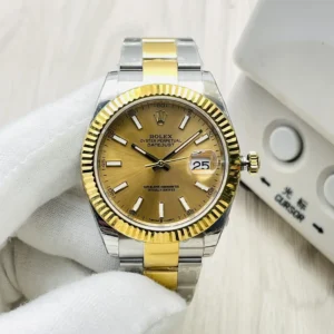 Fake Rolex Datejust Champagne Oyster Best Two Tone 41MM Watch