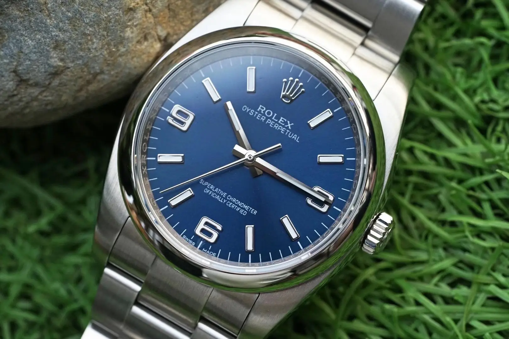 Rolex Oyster Perpetual  36mm Steel Blue Dial