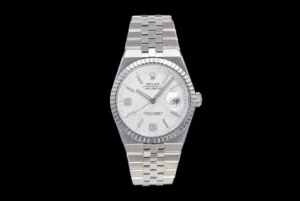 Fake Rolex Land-Dweller White Dial Premium Flat Jubilee Bracelet 40MM