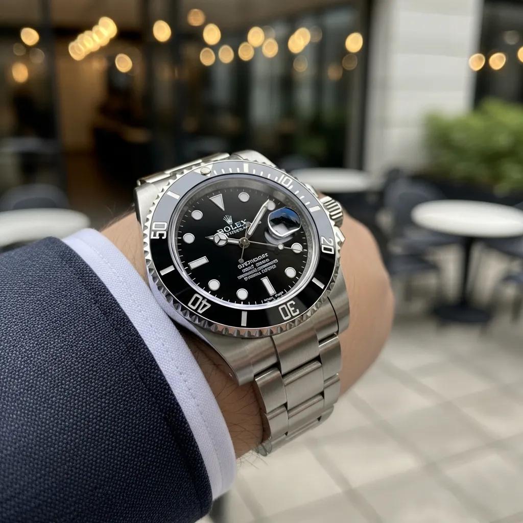 Luxury Rolex superclone watch displayed elegantly on a wrist, emphasizing craftsmanship and style