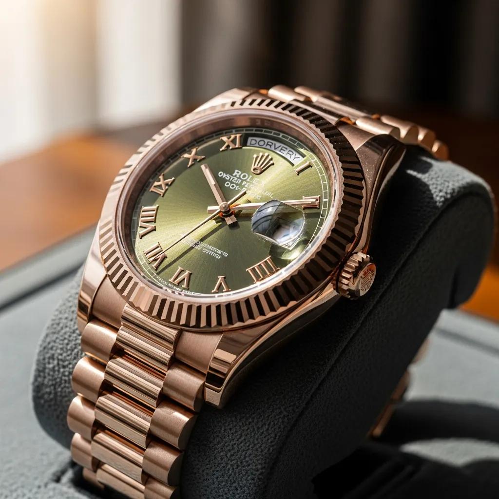 Luxury Rolex watch emphasizing authenticity and craftsmanship