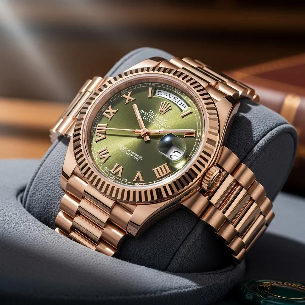 Luxury Rolex watch showcasing intricate details and craftsmanship