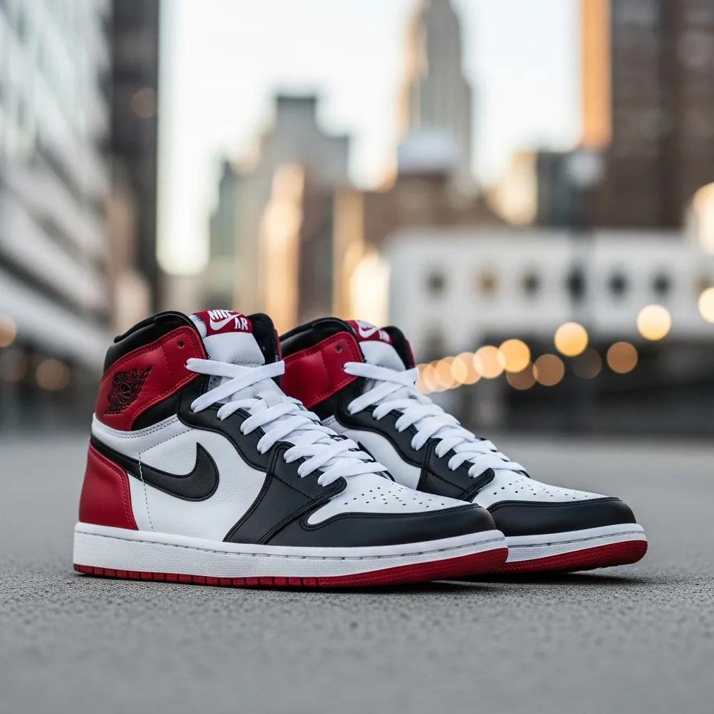 Stylish Jordan 1 sneakers displayed in an urban setting, emphasizing quality and design