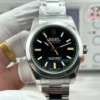 Rolex Milgauss Black Dial Green Sapphire replica 116400 40MM Oyster Bracelet RepsGoat