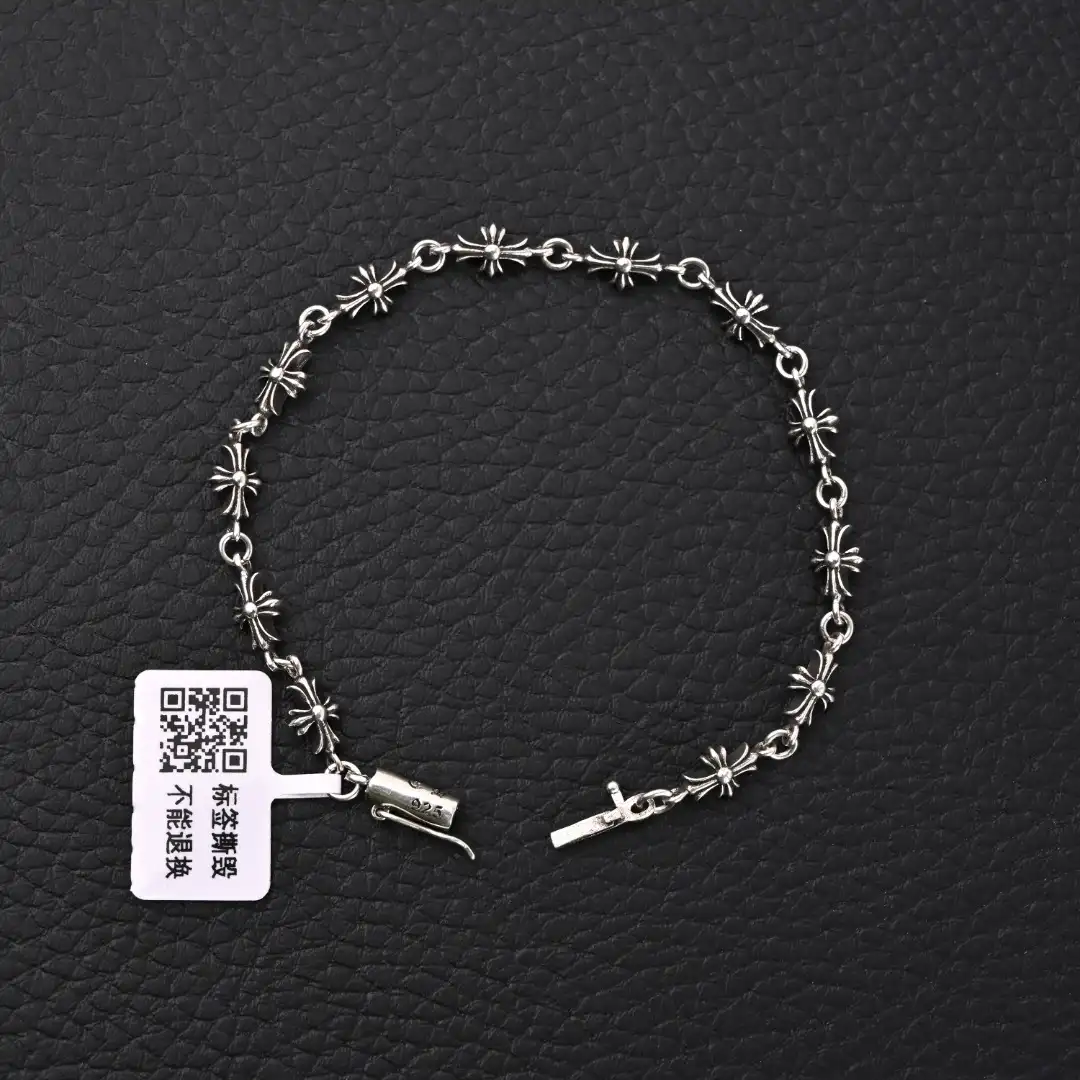 Chrome Hearts Diamond free Fine Cross Flower Bracelet