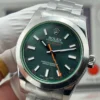Rolex Milgauss Black Dial Green Sapphire Crystal replica 116400 40MM Oyster Bracelet RepsGoat