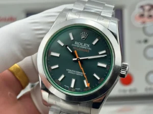 Rolex Milgauss Black Dial Green Sapphire Crystal replica 116400 40MM Oyster Bracelet RepsGoat