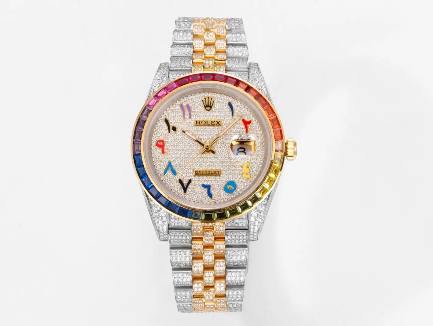 Rolex Datejust 41 "Iced Out" Rainbow Eastern Arabic Dial