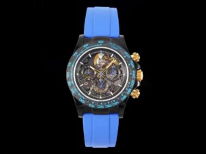 Rolex Daytona skeleton replica 40MM blue rubber strap RepsGoat