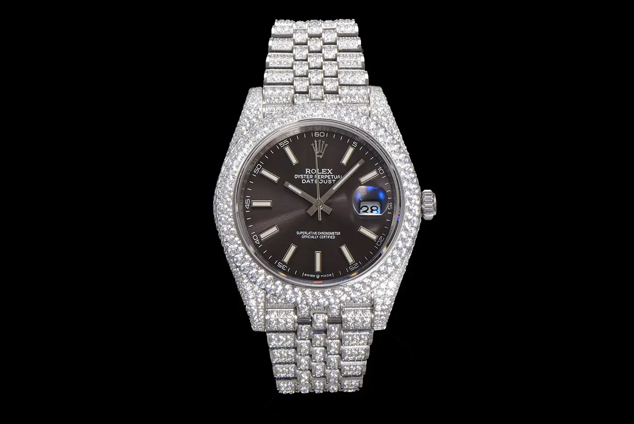 Rolex Datejust 41 &ldquo;Iced Out&rdquo; Black Dial Jubilee