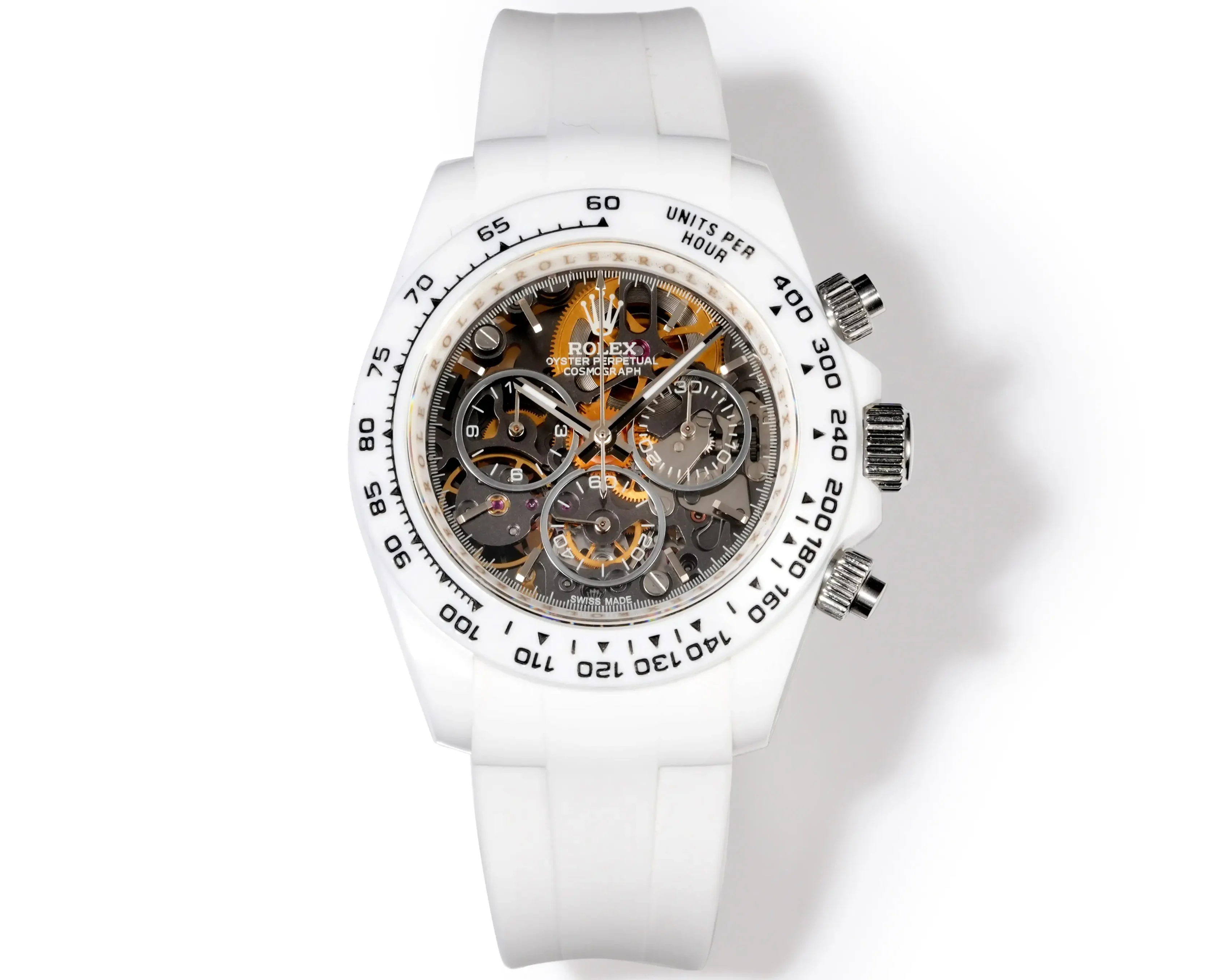 Rolex Daytona 2 Chainz Skeleton Concept White Ceramic