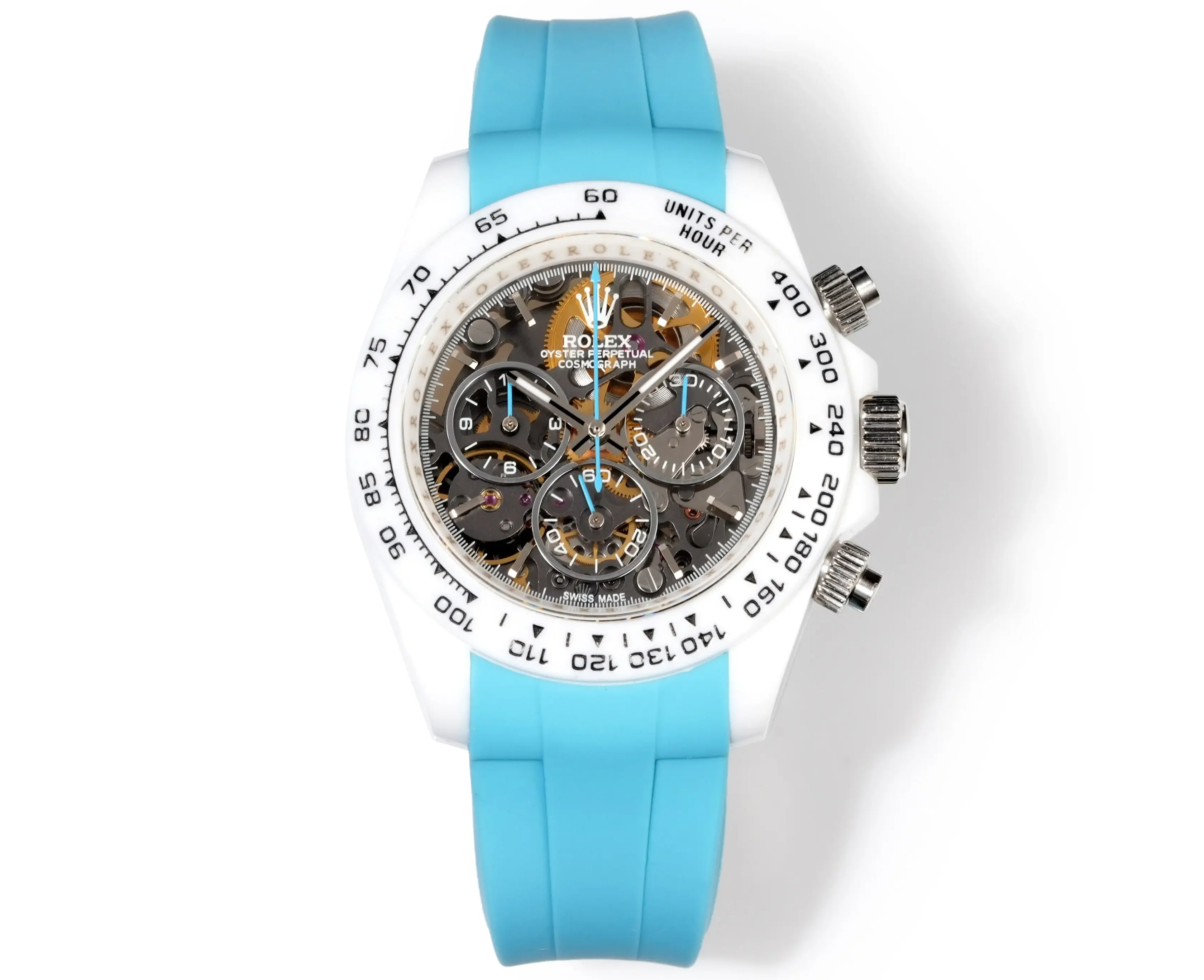 Rolex Daytona "Abu Dhabi" White Case Blue Strap