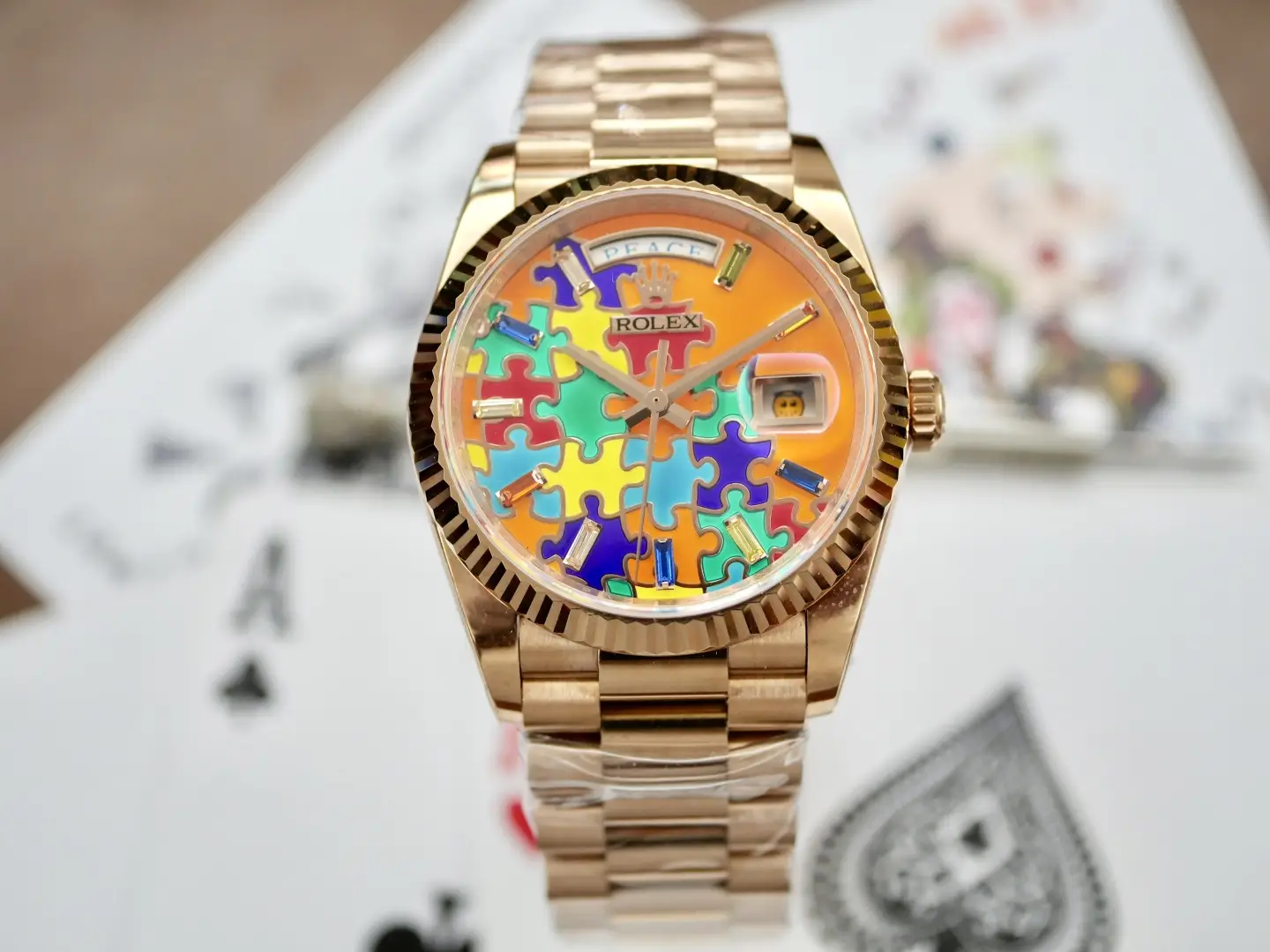 Rolex Day-Date 36 &ldquo;Emoji Puzzle&rdquo; Everose Gold