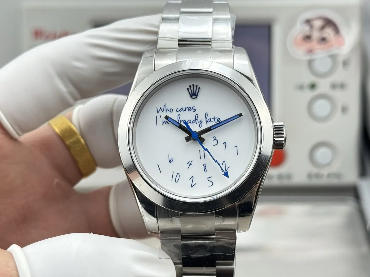 Rolex Milgauss Who Cares I&rsquo;m Already Late Custom