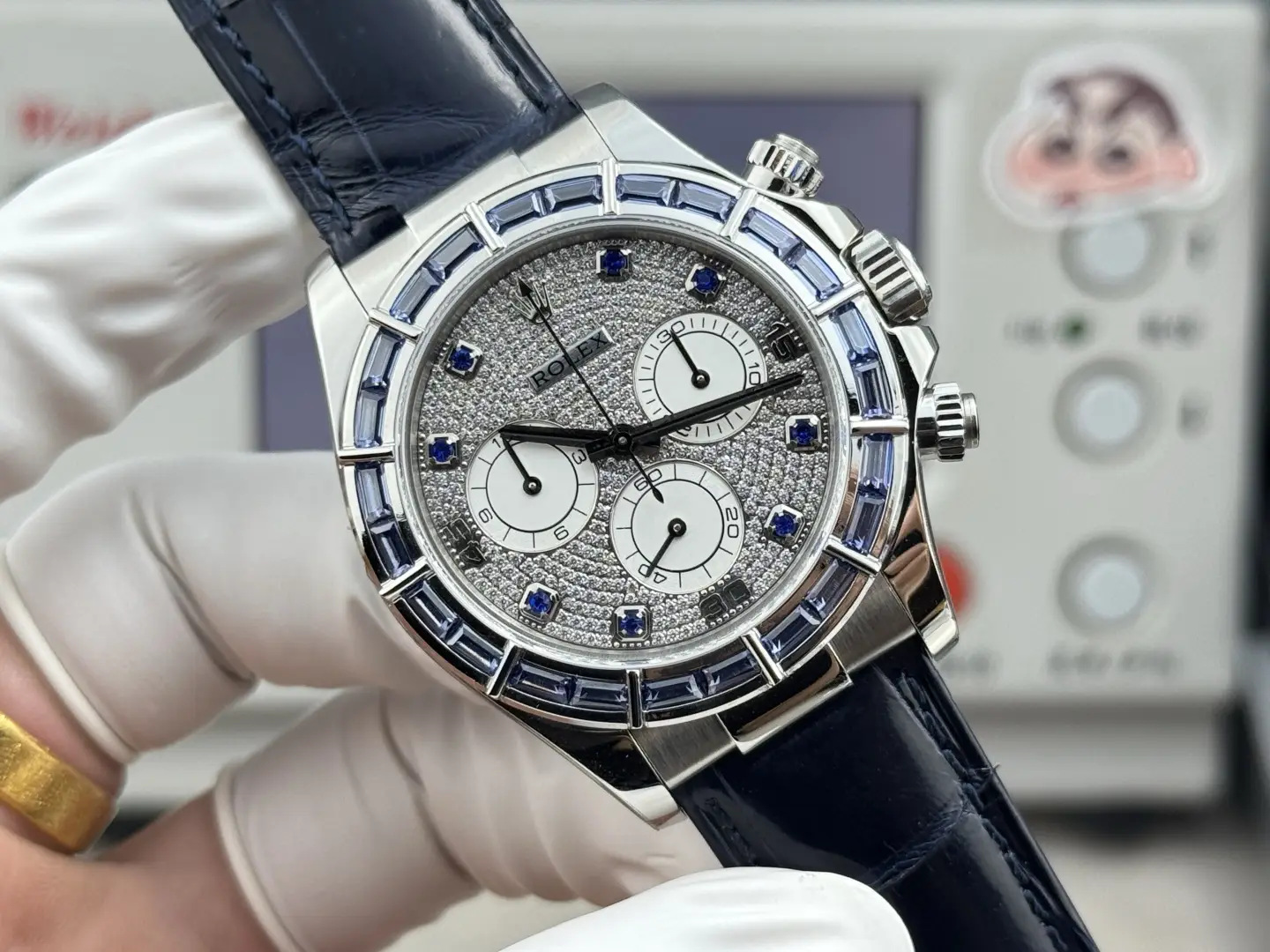 Rolex Cosmograph Daytona White Gold Pave Diamond Dial