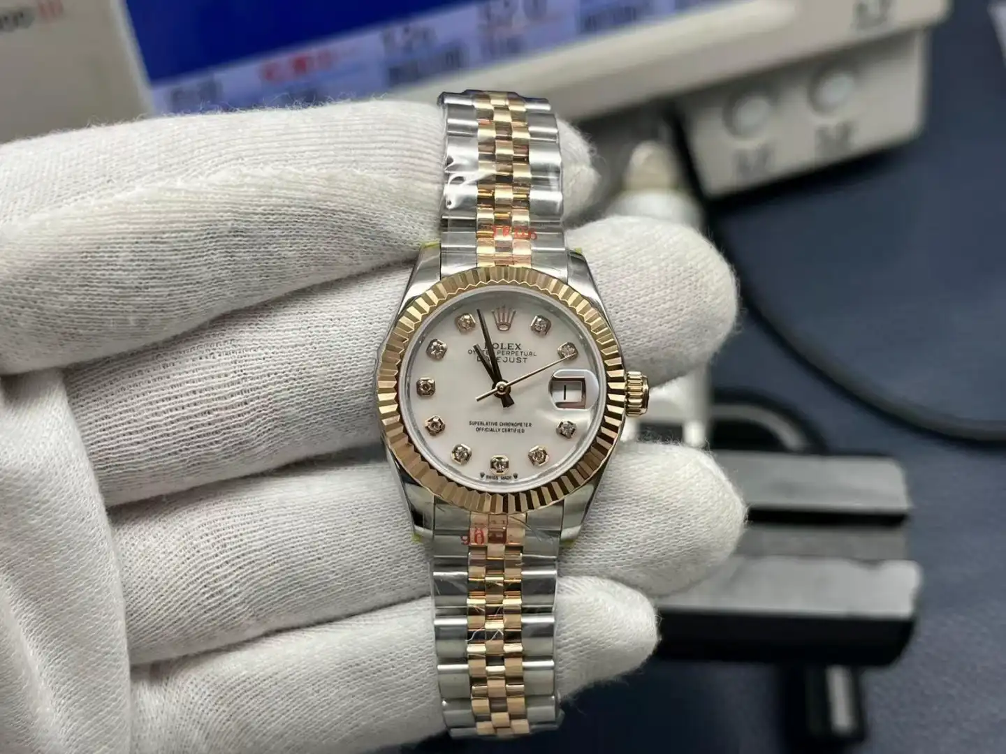 Rolex Lady Datejust 28 Rolesor Yellow Fluted 279173-0013
