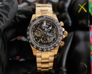 Legendary la montoya daytona replica 40MM Gold Skeleton Edition