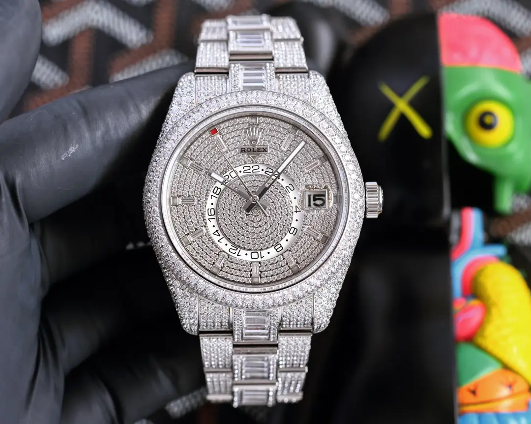 Rolex Sky Dweller. Customized version of the longitudinal navigator with starry sky shining brightly