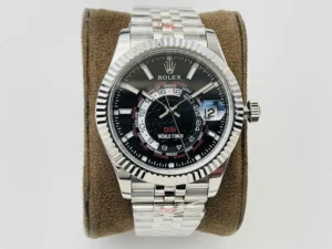 Fake Rolex Sky Dweller Black Jubilee Best DiW 42MM Watch