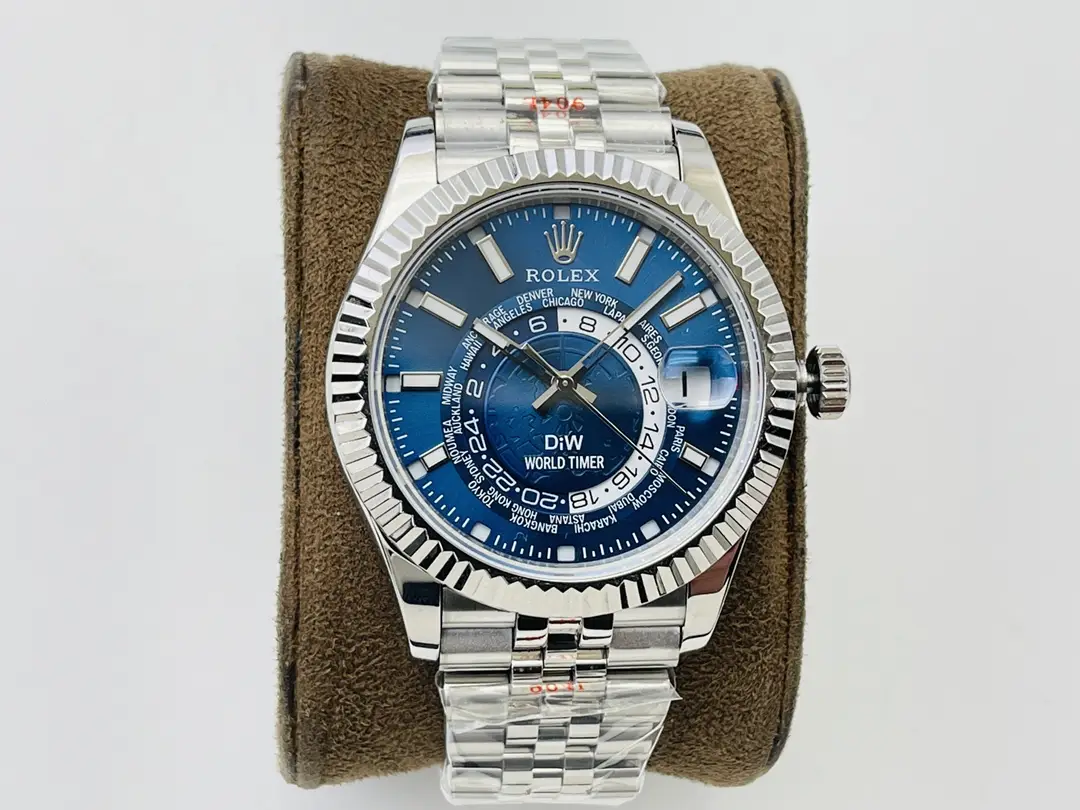 Rolex DiW Sky-Dweller World Timer Blue Dial Jubilee