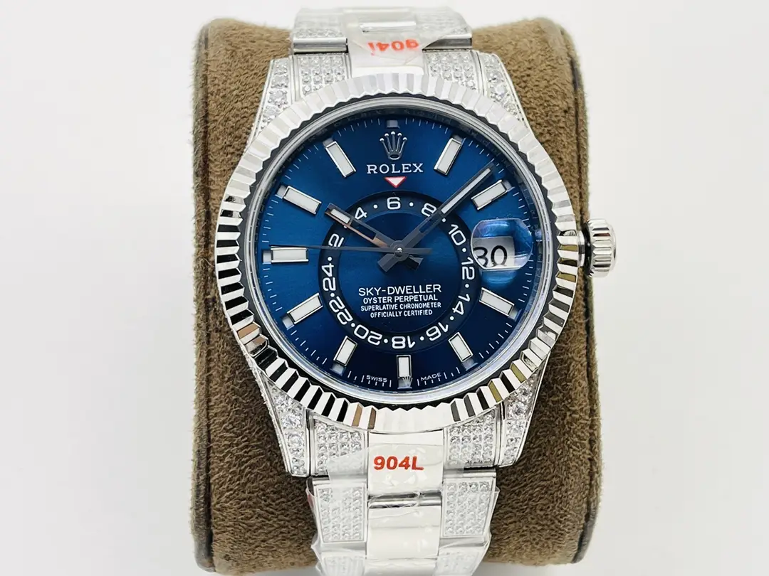 Rolex Sky-Dweller Blue Dial Diamond Set Case