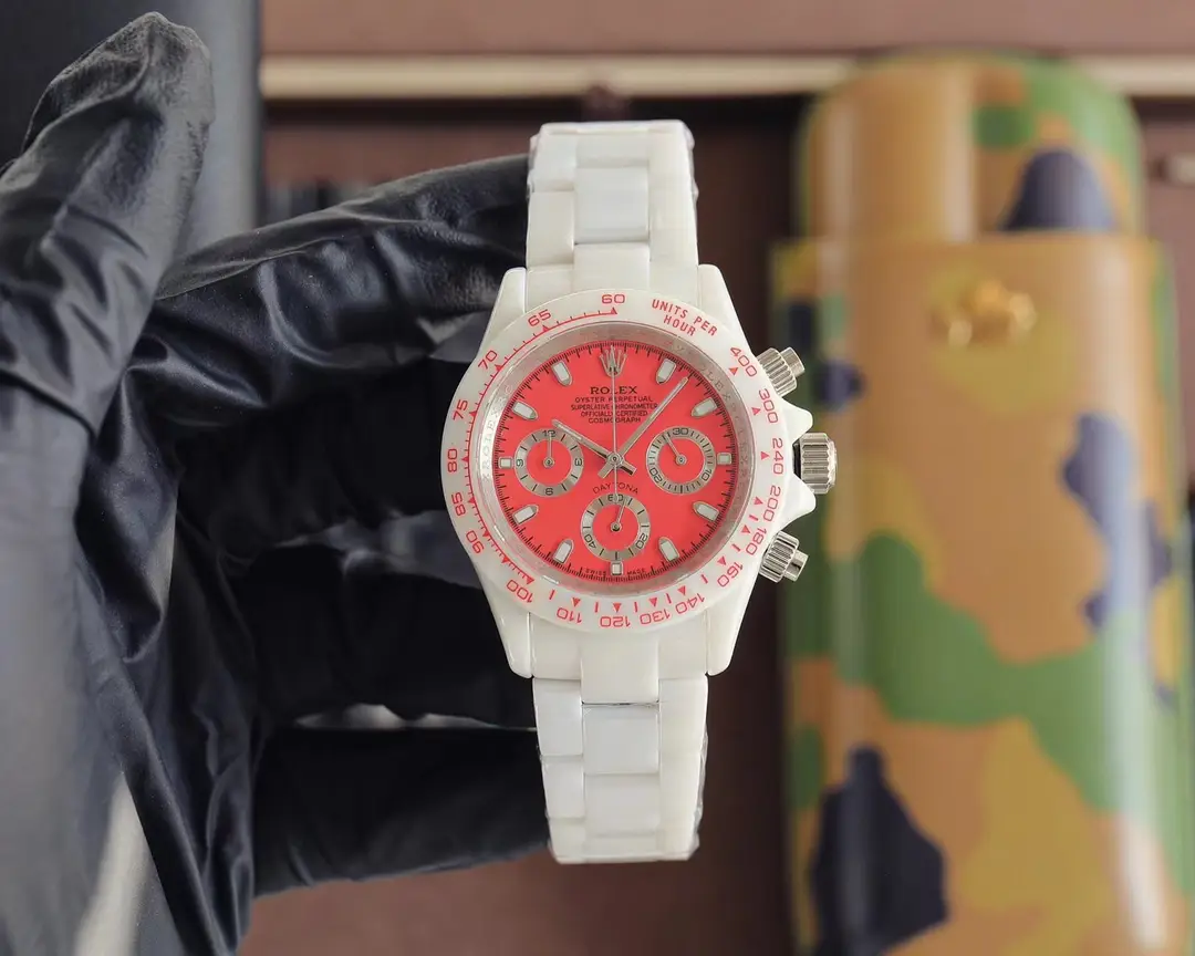 White Ceramic Rolex Daytona "Young Lady" Red Dial