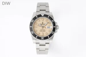 Rolex DIW Submariner Beige replica 40MM beige dial Oyster bracelet RepsGoat