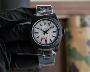 ROLEX automatic mechanical stainless steel case size 40mm coated fiberglass stainless steel