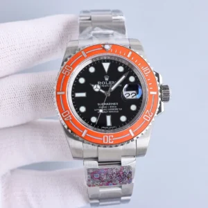 Rolex Clean Factory Orange Submariner replica 40MM Oyster bracelet RepsGoat