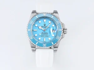 Rolex Blaken Tiffany Submariner replica 40MM white rubber strap RepsGoat