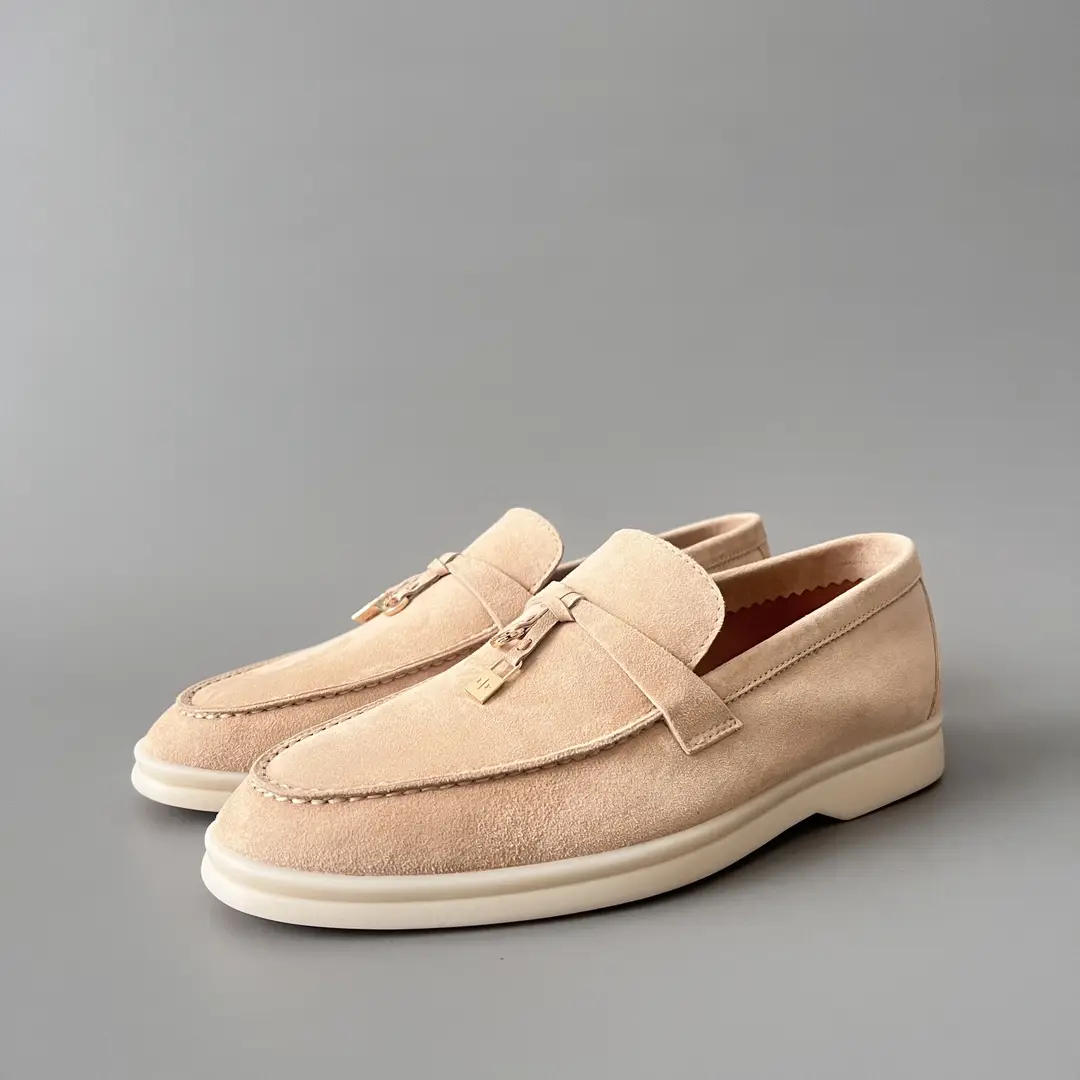 Loro Piana round toe low top women's loafers.
encoding