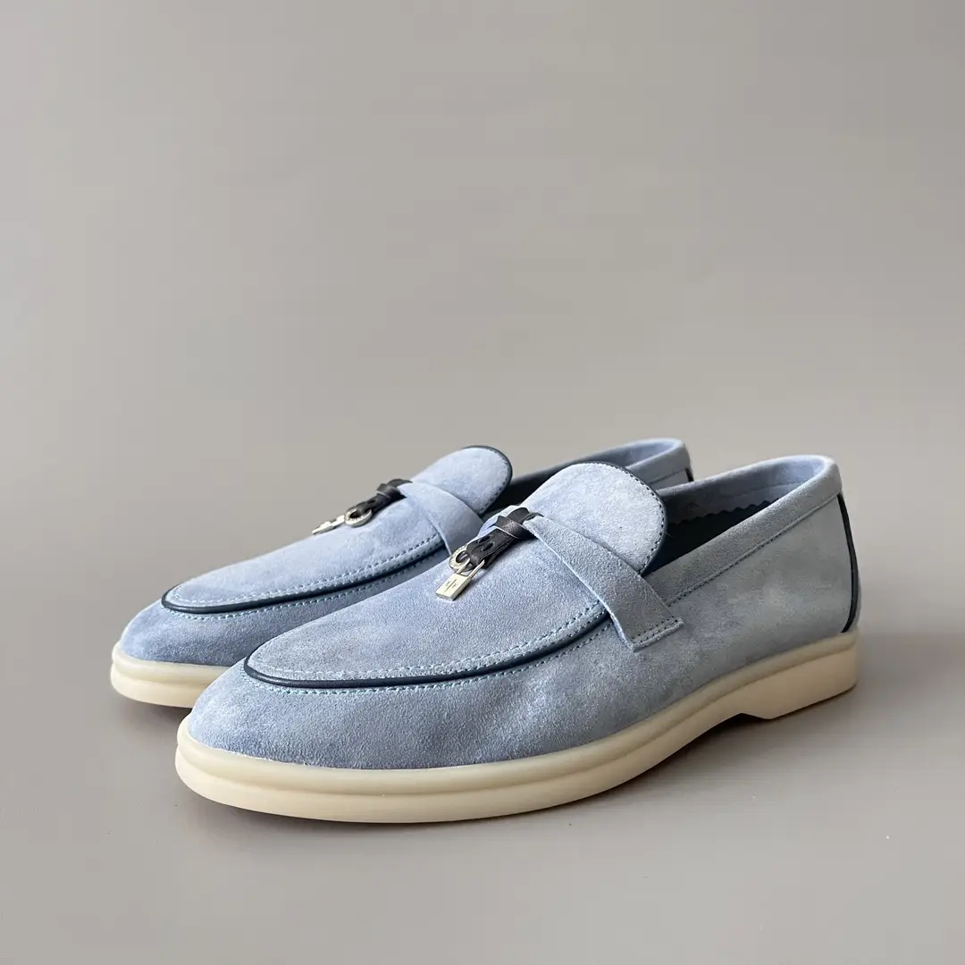 Loro Piana round toe low top women's loafers.
encoding