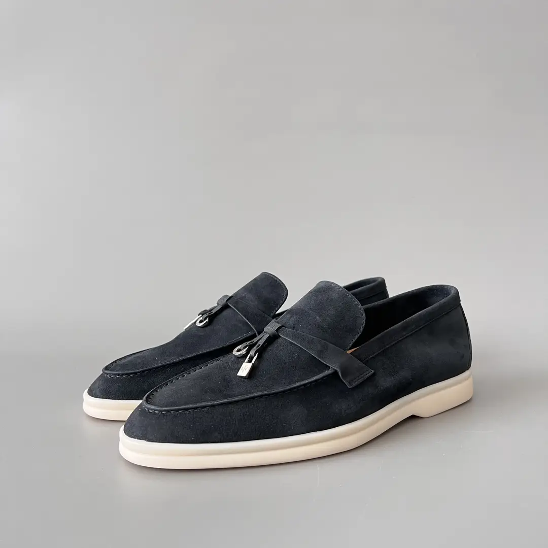 Loro Piana round toe low top women's loafers.
encoding