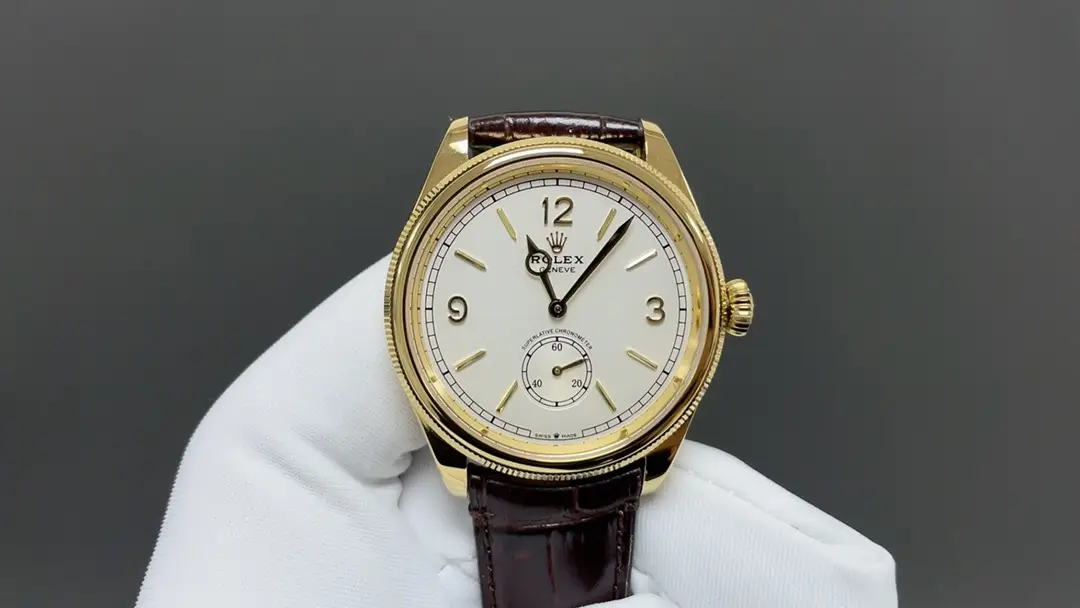 Rolex Oyster Perpetual 1908 White Dial Yellow Gold