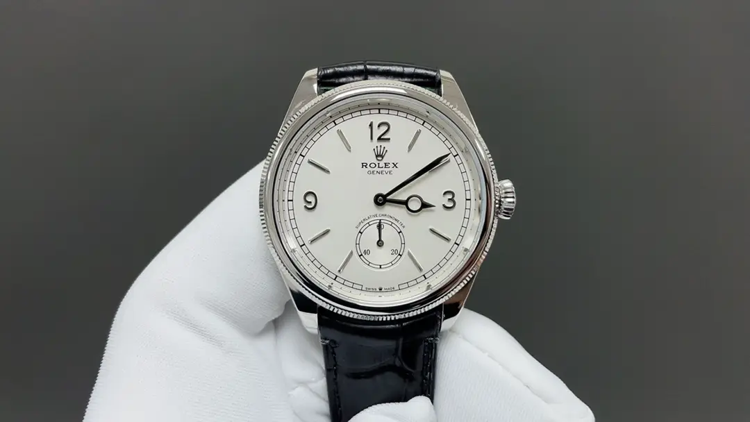 Rolex Oyster Perpetual 1908 White Gold White Dial