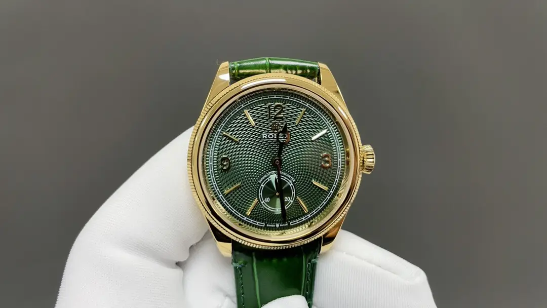Rolex Oyster Perpetual 1908 Green Guilloche Dial