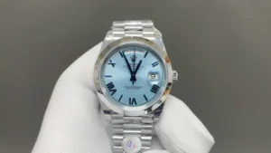 day date ice blue replica 40MM platinum Roman 228206 RepsGoat