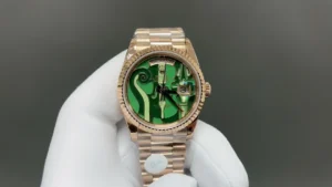 day date violin dial replica 36MM Vienna Philharmonic green 128238 RepsGoat