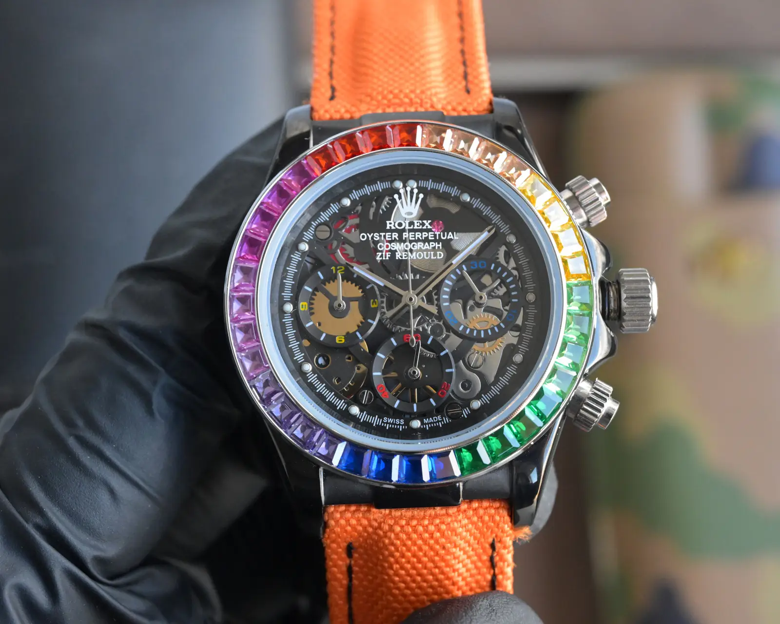 Rolex Oyster Perpetual Cosmograph Daytona Carbon Skeleton Rainbow