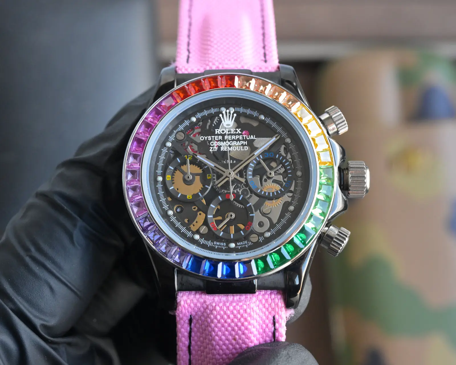 Pagani Design PD-1653 Oyster Perpetual Rainbow Skeleton