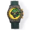 gt green daytona replica 40MM carbon green strap RepsGoat