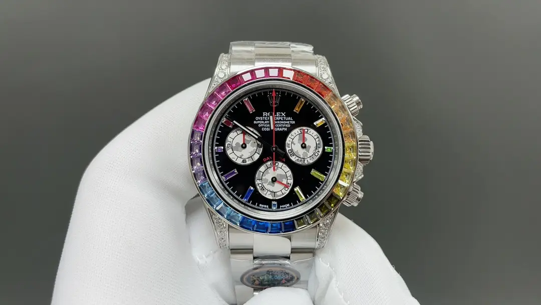 olex Oyster Perpetual Cosmograph Daytona Rainbow (White Gold)