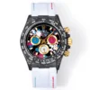 diw daytona replica 40MM Motley Lady carbon white strap RepsGoat