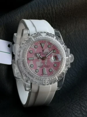 Rolex Submariner Date Phantomlab Pink Camo replica 40MM white rubber strap RepsGoat