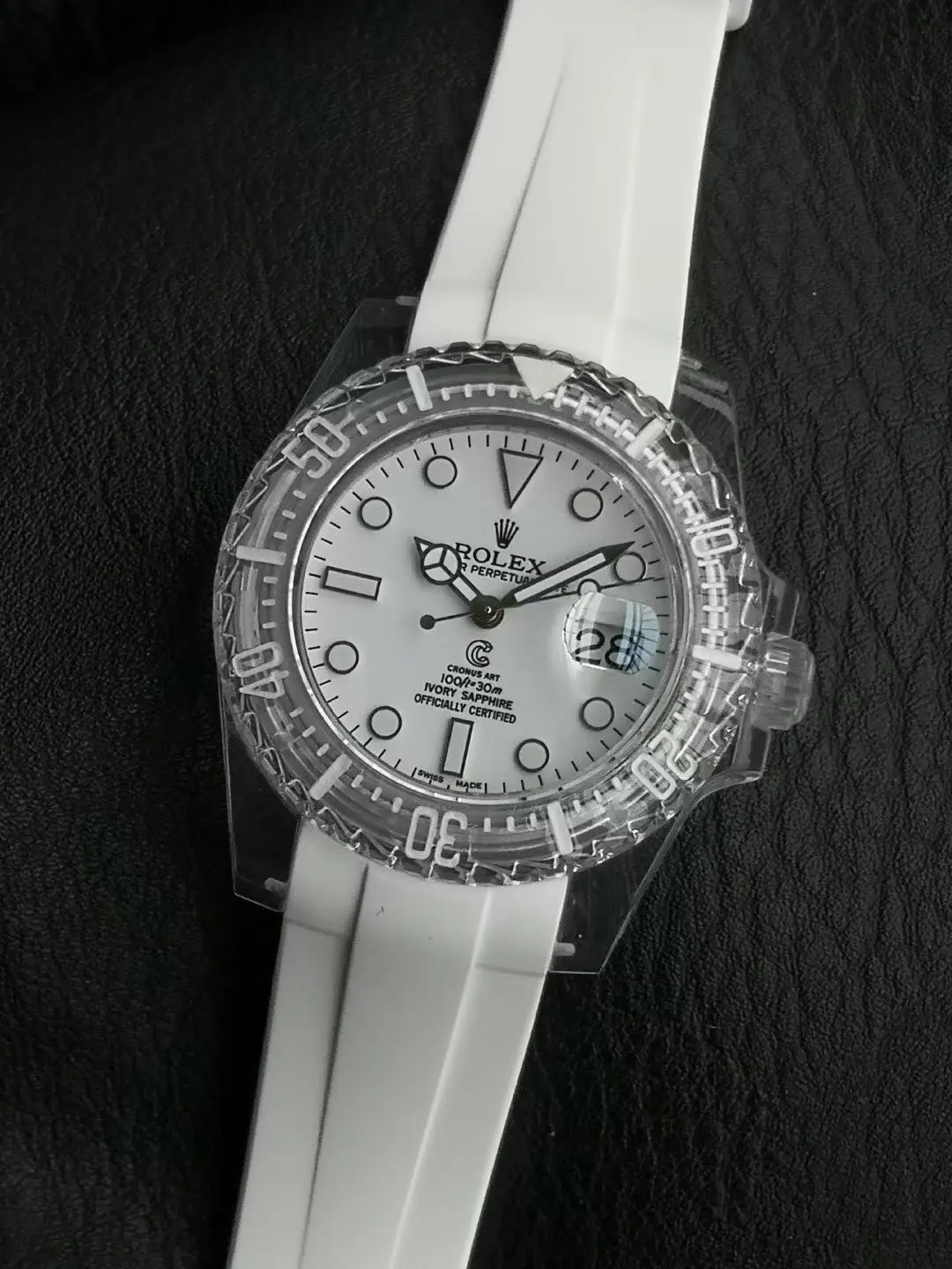 Rolex Oyster Perpetual Submariner Date Phantomlab Transparent White