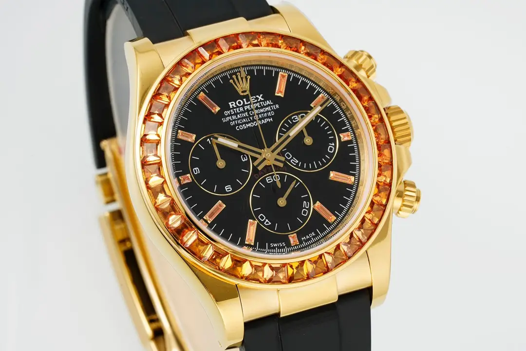 PPM modification hidden series new Daytona ice blue full diamond configuration with Mozambique diamonds