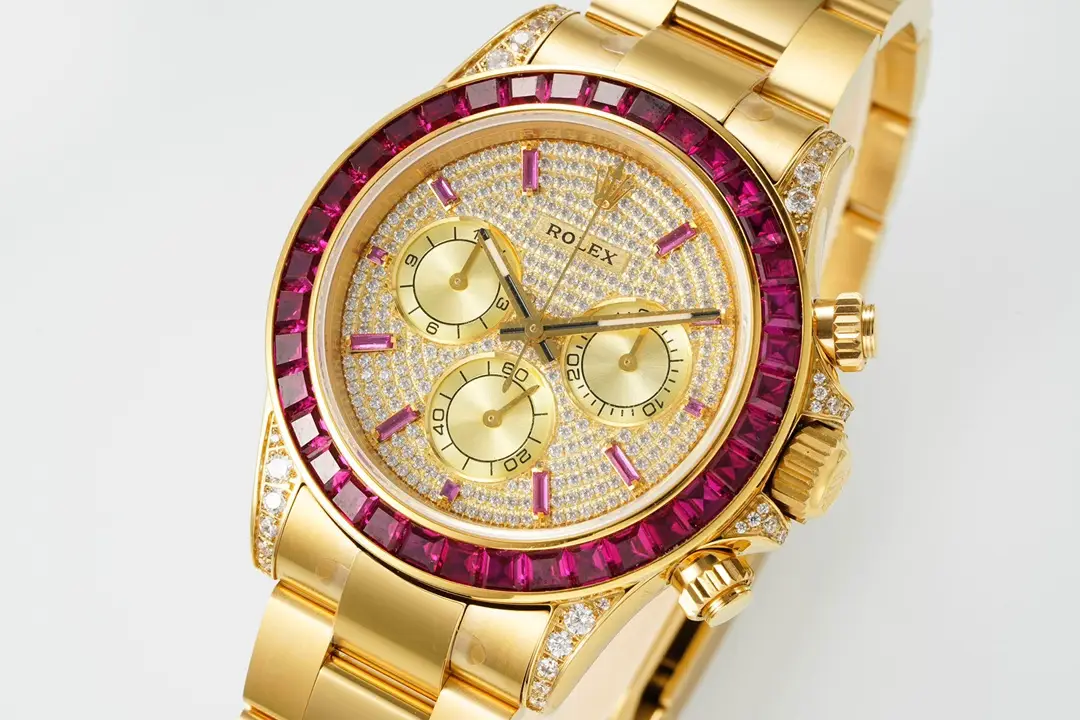 PPM modification hidden series new Daytona ice blue full diamond configuration with Mozambique diamonds