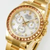 ice blue daytona replica 40MM yellow gold diamond bezel RepsGoat