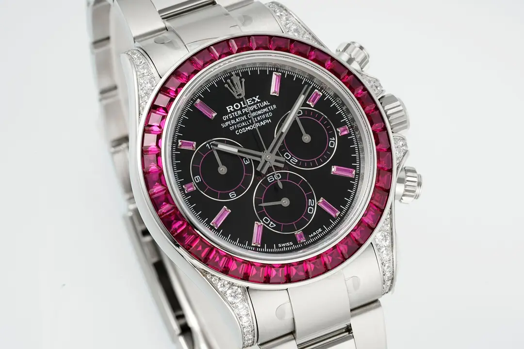 PPM modification hidden series new Daytona ice blue full diamond configuration with Mozambique diamonds